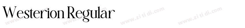Westerion Regular字体转换 Westerion Regular字体转换